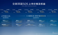 全新深蓝S05广州上市 限时优惠价11.59万元起 可享八项购车权益