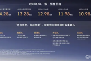 预售价10.98-14.28万元 欧拉5正式开启预售