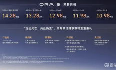 预售价10.98-14.28万元 欧拉5正式开启预售